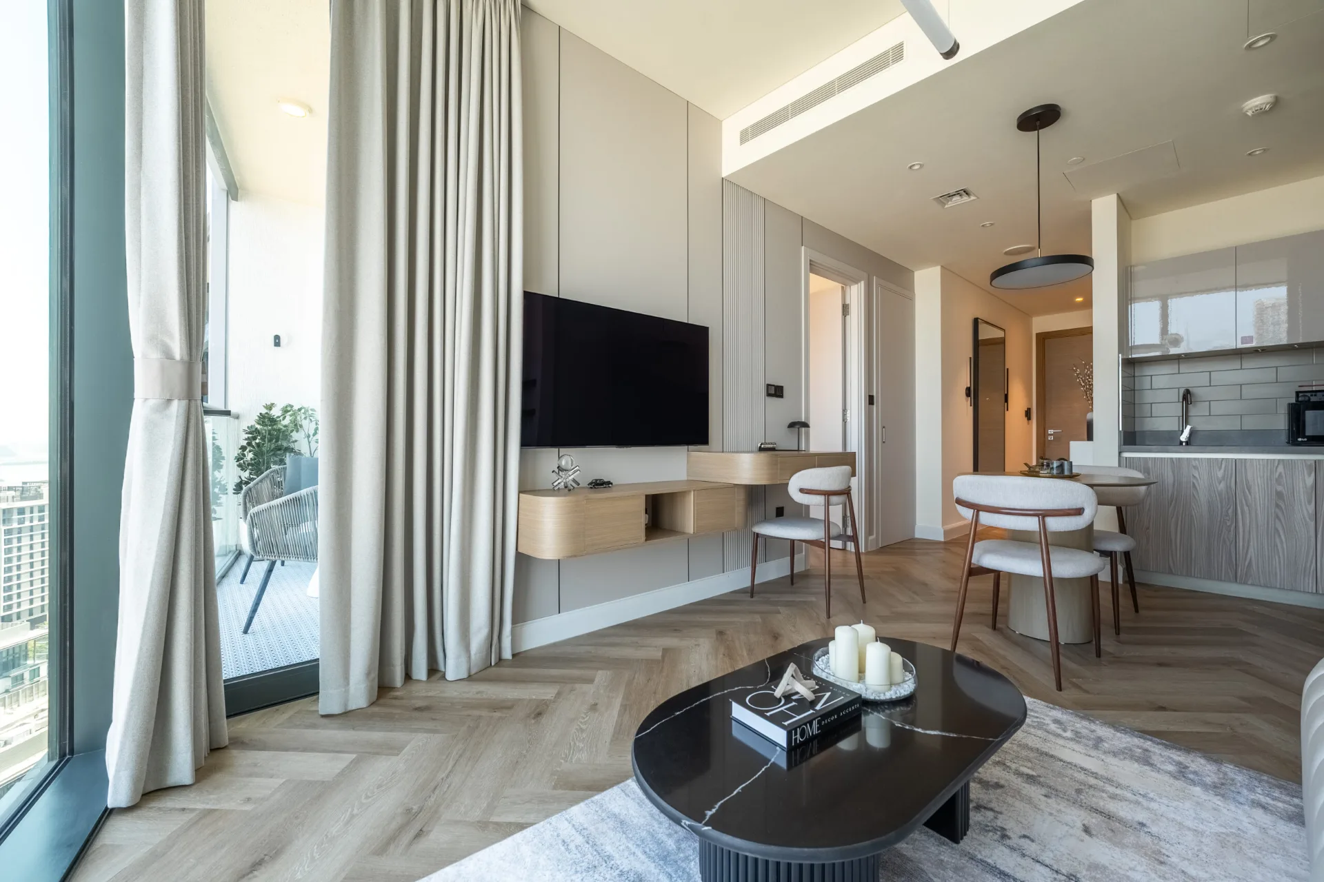 The gentlemen suite living and dining 3 interior design